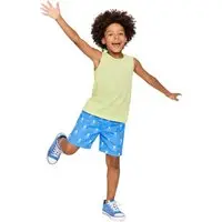 Infantil - Conjunto Menino Básico Alphabeto Citrus e Azul Amarelo - 1