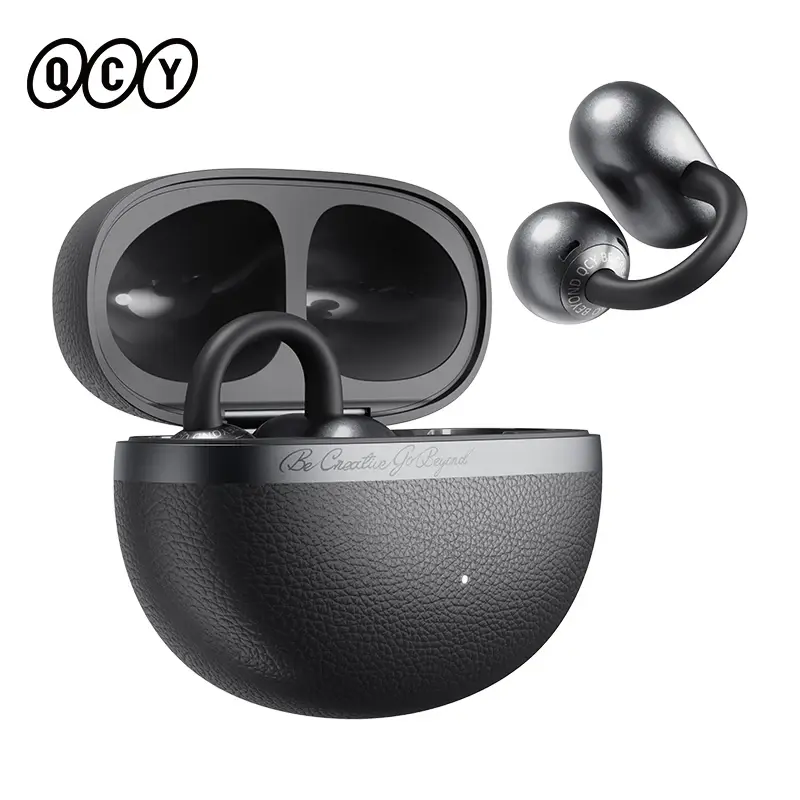 Qcy crossky c50 CT06 clipe em fones de ouvido aberto sem fio bluetooth 6.0 fones 4 microfone 35h playtime orelha manguito para fitness