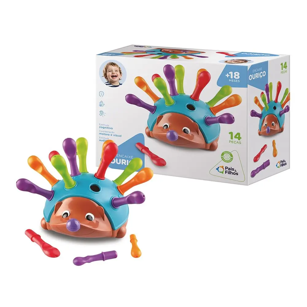 Pais & Filhos | Encaixe Ouriço | Estimulo Cognitivo, Motor e Visual | + 18 Meses