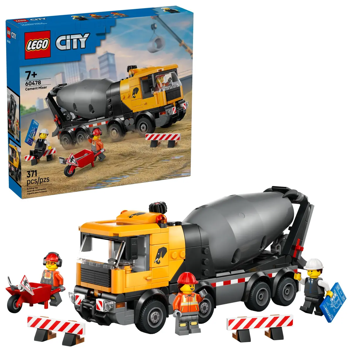 LEGO City Caminhão Betoneira para Crianças 60478 (371 Peças)