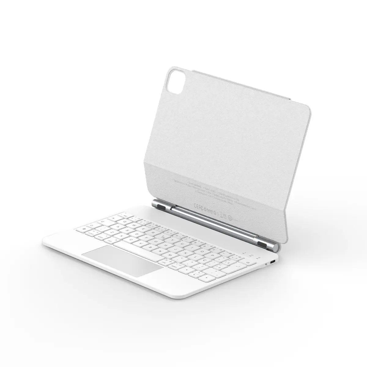 Teclado para iPad A16 11ª Geração 11" 2025/ iPad 10ª Geração 10.9", Branco | Design Magnético Flutuante com Trackpad, Teclado com Layout Português, Fecho Magnético com Suporte para Caneta