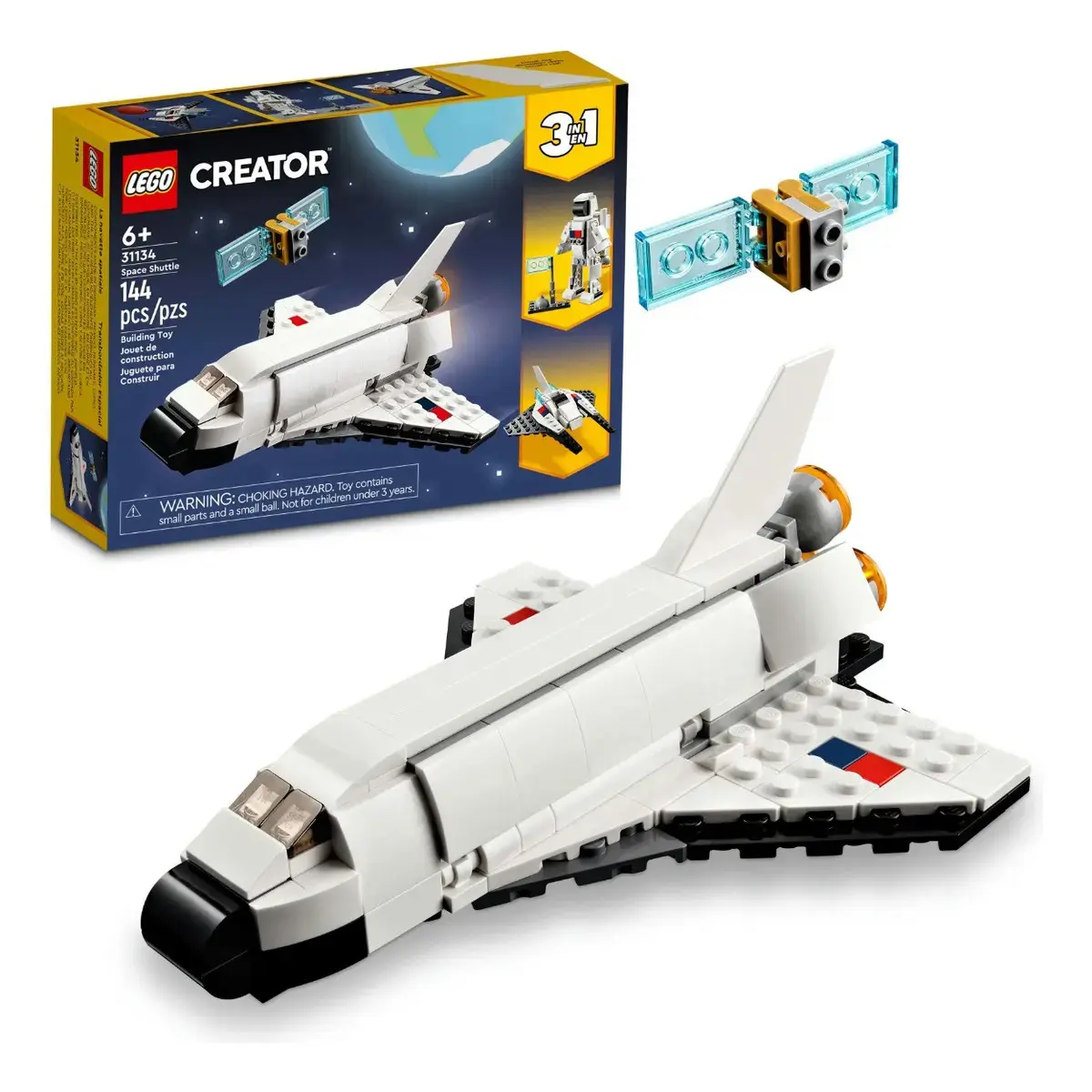 Kit Creator 31134 Ônibus Espacial 144 Peças Lego