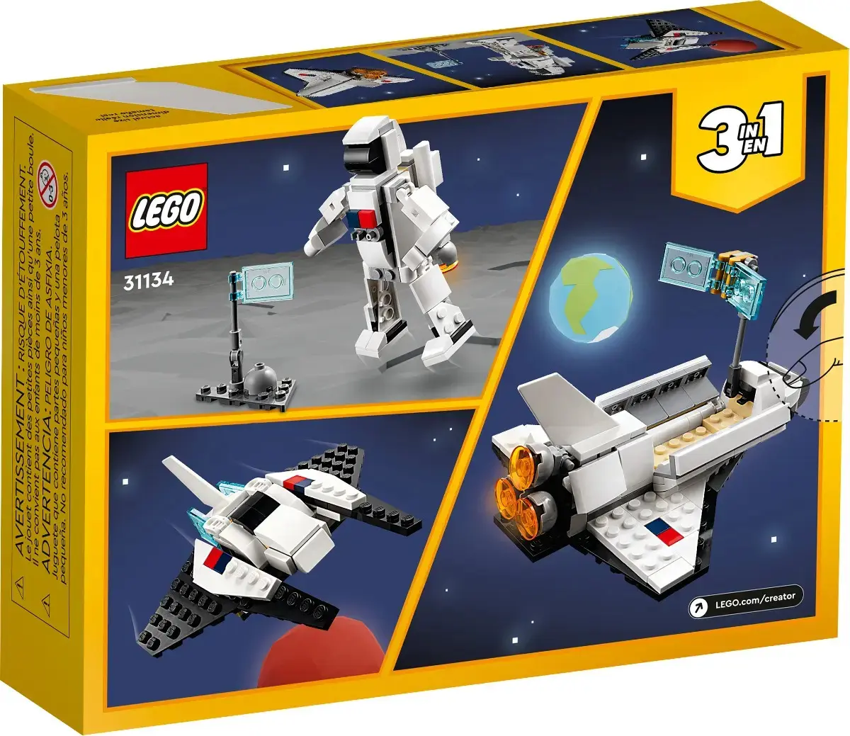 Kit Creator 31134 Ônibus Espacial 144 Peças Lego thumbnail 10