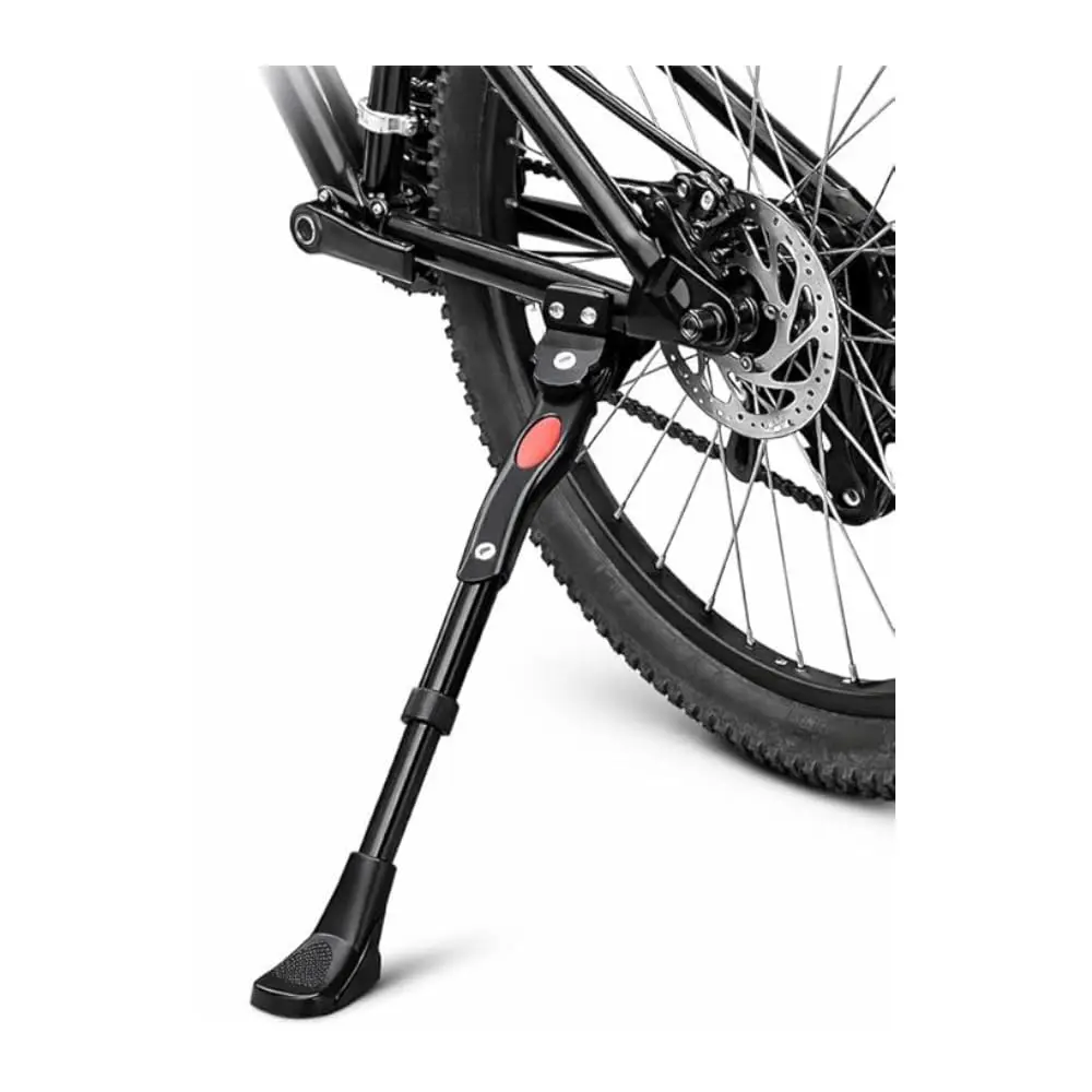 Pézinho de Suporte e Descanso para Bicicleta Regulável em Alumínio Reforçado, Aro 20 a 29, Base Antiderrapante