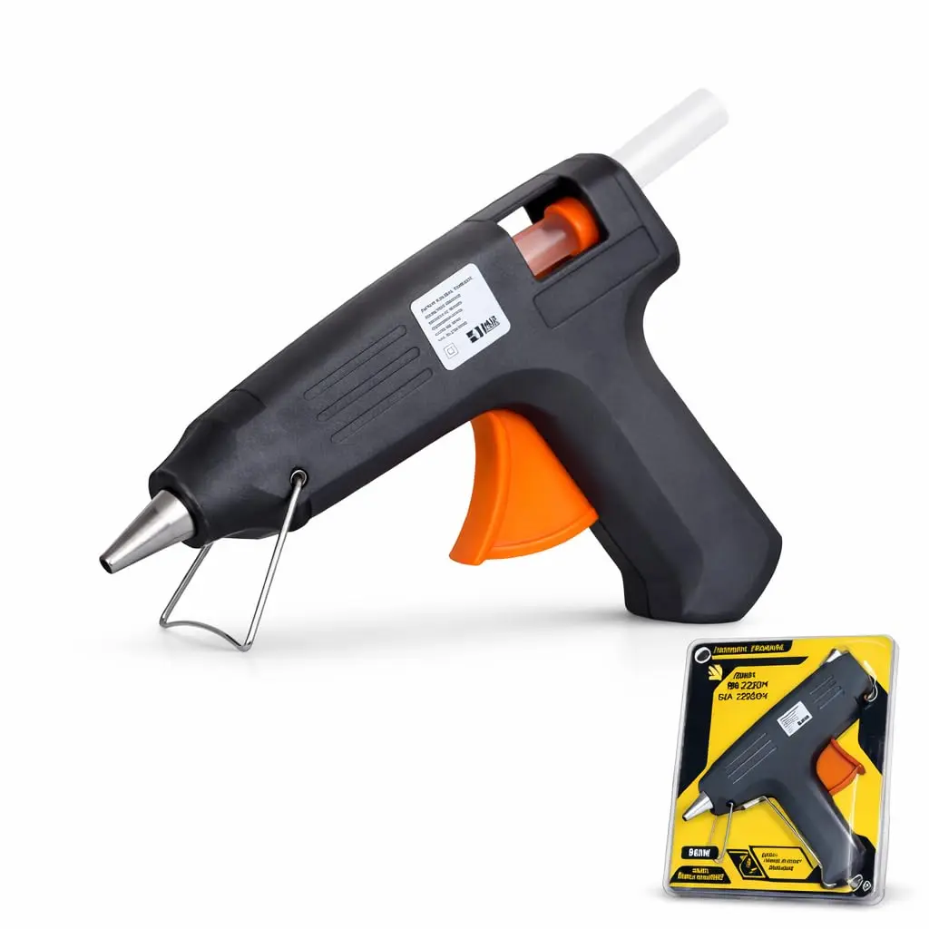 Pistola de Cola Quente Profissional 60W, Bivolt 127/220V, Aquecimento Rápido – Bico Fino para Artesanato e Reparos