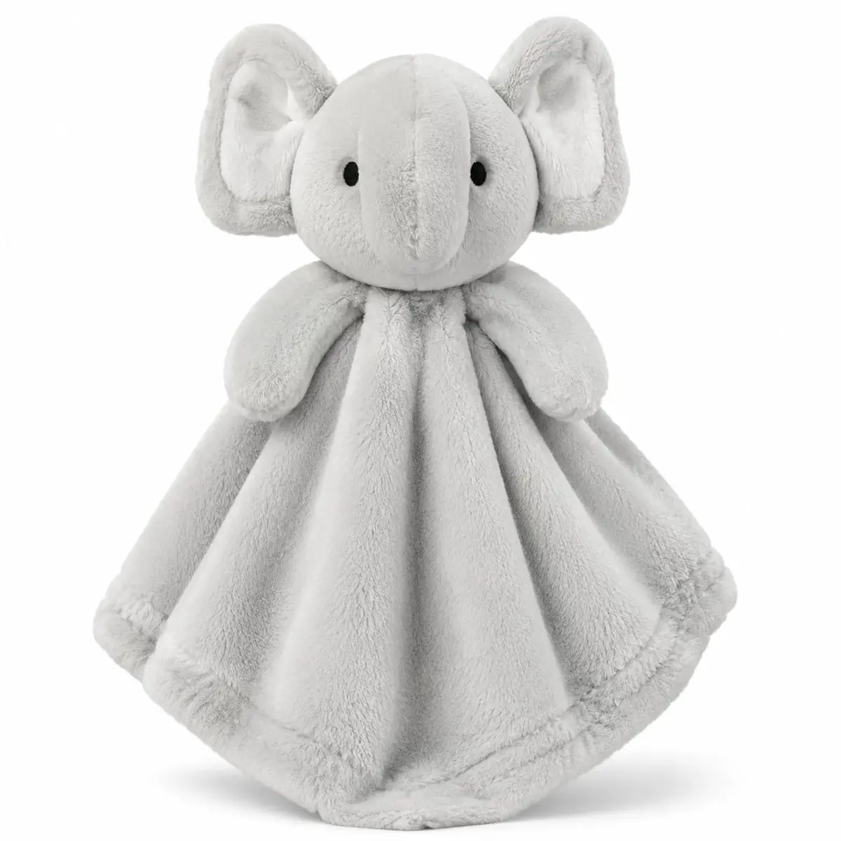 Naninha Premium para Bebê 30x30 Plush Antialérgica Elefante Cinza | Paninho de Conforto, Pelúcia Macia para Sono do Bebê, Para Berço Carrinho, Enxoval de Recém-Nascido