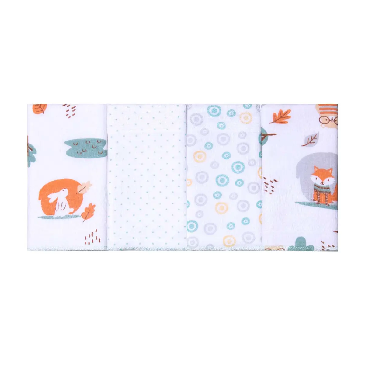 Papi Textil Paninho De Boca Bordados Karinho Estampado 32Cm X 32Cm Contém 04 Un - 1
