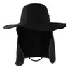 Chapéu Pescador com Proteção UV para Pescoço Preto - 1