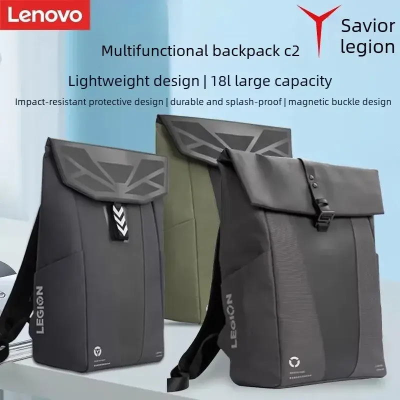 Mochila Multifuncional Lenovo Legion para Notebook R/Y7000 Y9000P3, Bolsa de Negócios de Grande Capacidade para Notebooks de 16/15.6 Polegadas