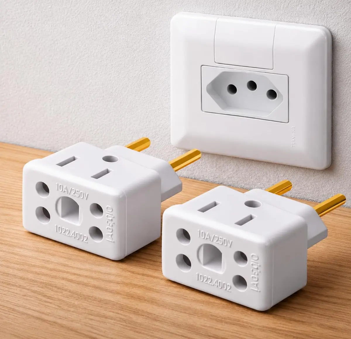 Adaptador de Tomada Universal Bob Esponja 10A/20A Bivolt 250V – Compatível com 2 e 3 Pinos – Plug T Benjamin – Ideal para Eletrodomésticos, Carregadores, Computadores, Secadores, Airfryer (Kit 2) - 1