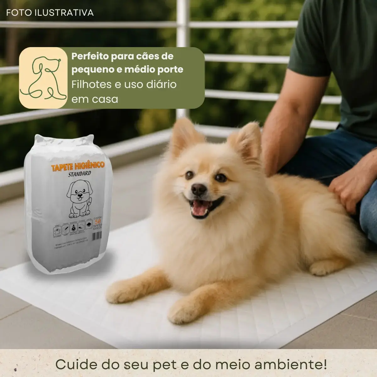 Tapete Higiênico para Cachorro 50 Unidades 60x55cm com Gel Absorvente Fralda Manta Pet Cão Com Fitas Adesivas Anti Odor Atrativo Canino thumbnail 6
