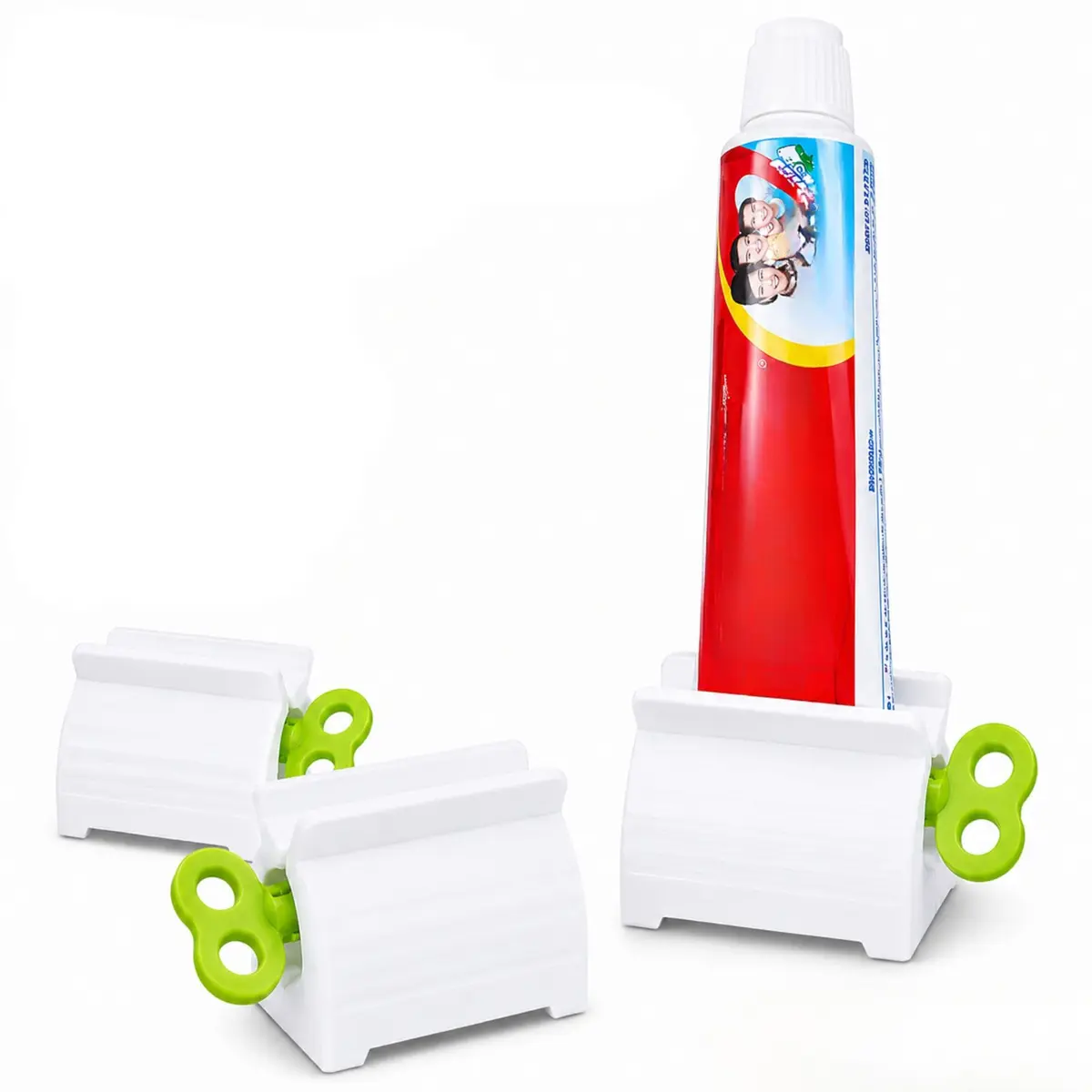 Kit 3 Espremedor De Tubos Pasta Dente Cremes Pomadas Dispenser - Verde