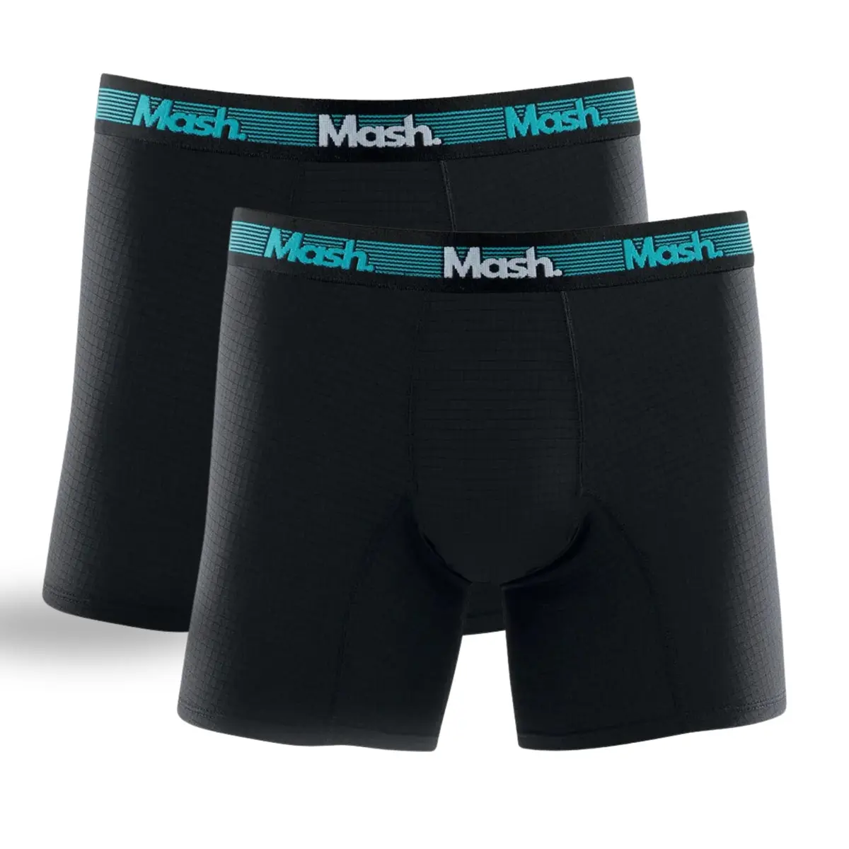 Kit 2 Cuecas Long Leg Boxer Alongada Mash Antiassaduras Poliamida Toque Gelado Esportiva Masculina - 1