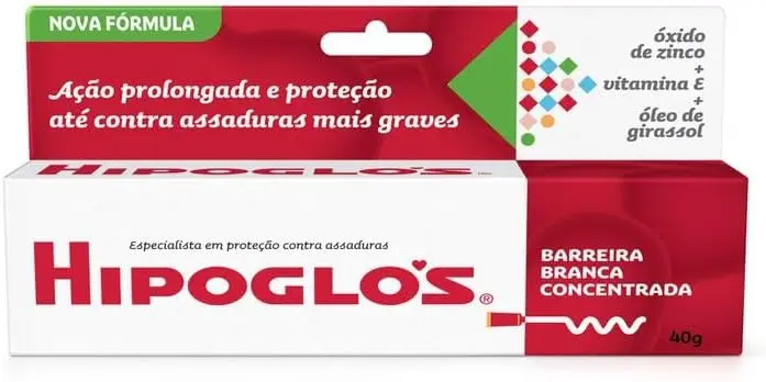 Creme Preventivo de Assaduras para Bebês Hipoglós, Fragrância Suave, 40g