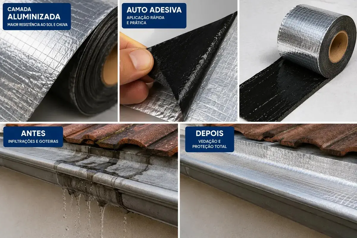 Manta Asfáltica Dryko Vedatudo 20cm X 10m Aluminizada thumbnail 4