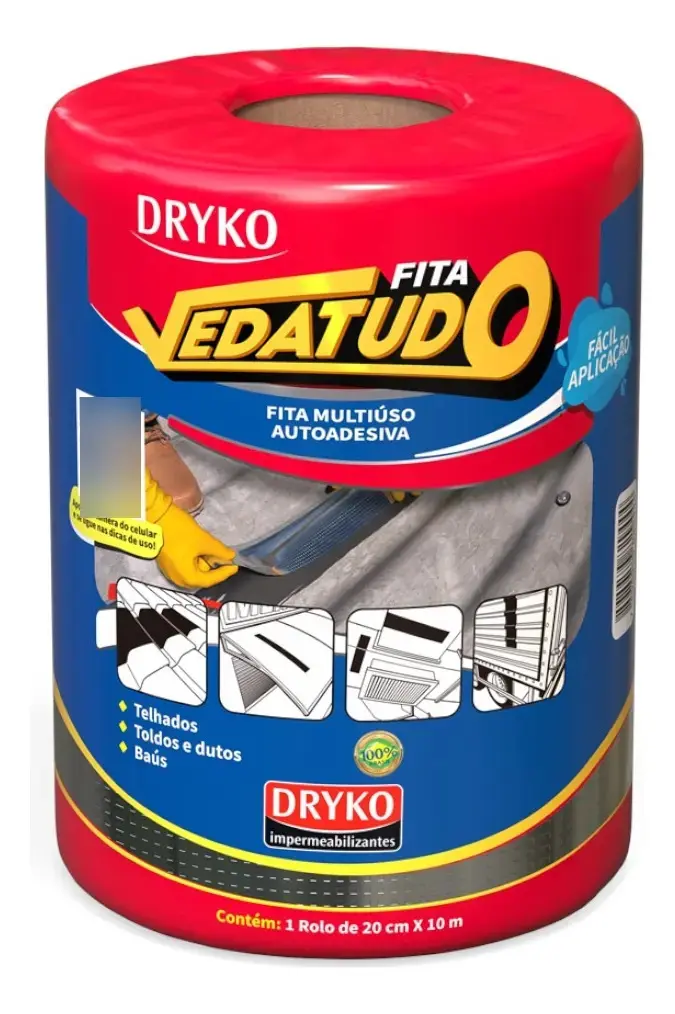 Manta Asfáltica Dryko Vedatudo 20cm X 10m Aluminizada thumbnail 7