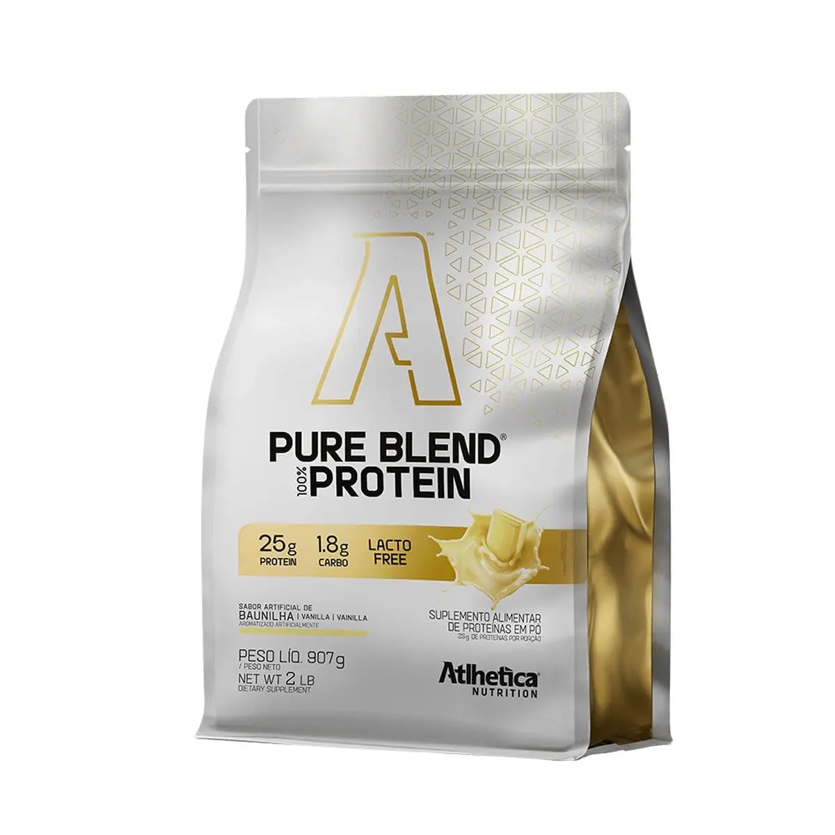 Whey Isolado Blend Zero Lactose 907g Baunilha - Atlhetica - 1