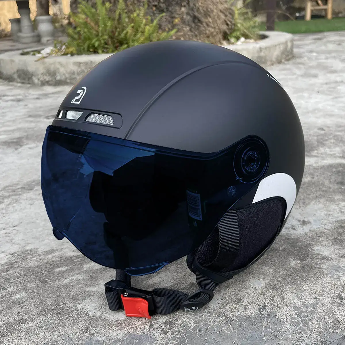 Pemila capacete de ciclismo com lente de proteção de ouvido adesivo reflexivo capacete de bicicleta mtb estrada e-bike capacete para adulto - 1
