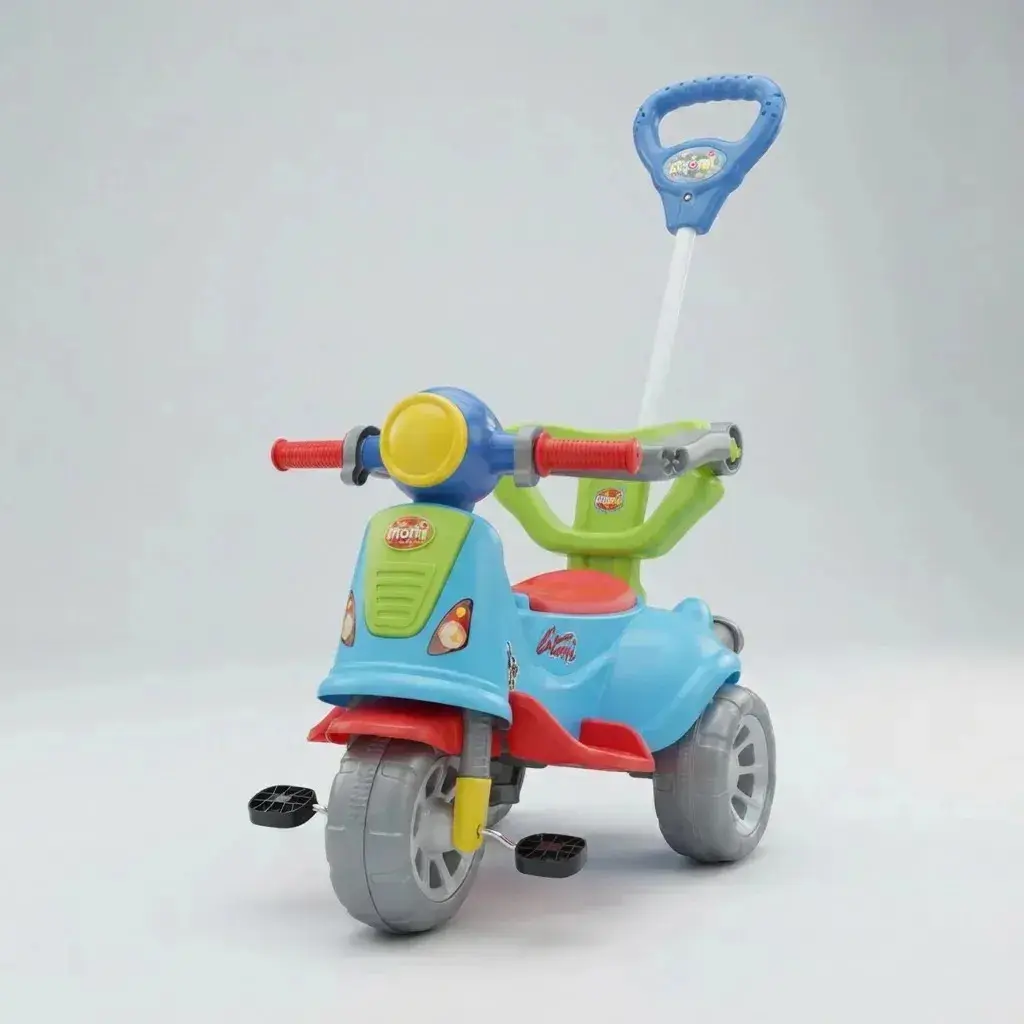 Triciclo Infantil Kids Avespa Carrinho De Passeio Com Empurrador Colorido thumbnail 8
