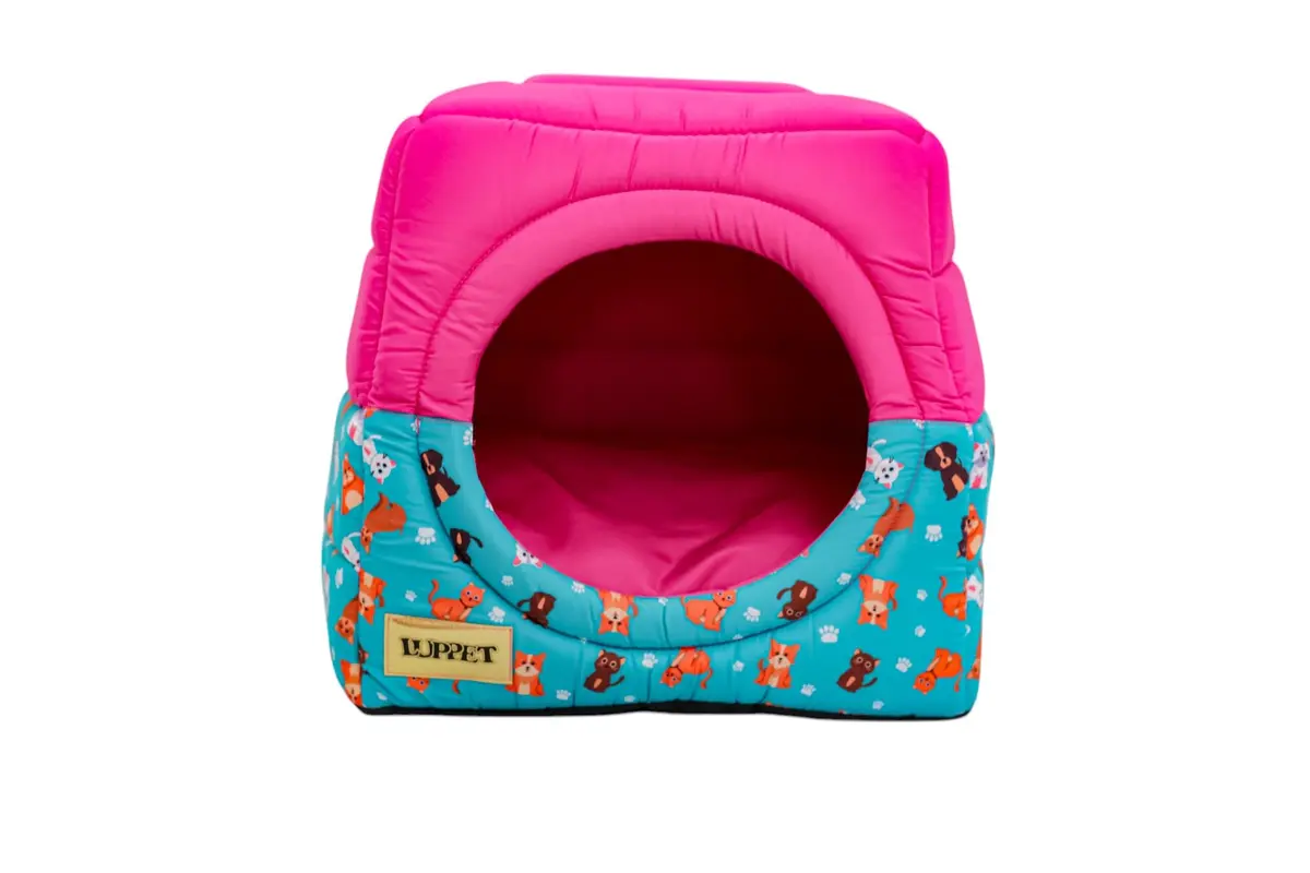 Cama Iglu para Cães e Gatos Luppet, 2 em 1, Tamanho M | Com Almofada