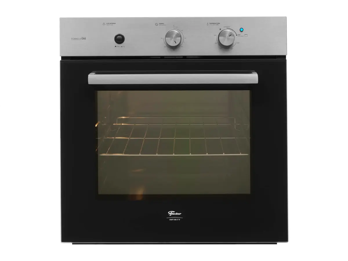 Fischer Forno a Gás Embutir Infinity 78L com Grill Preto 127V