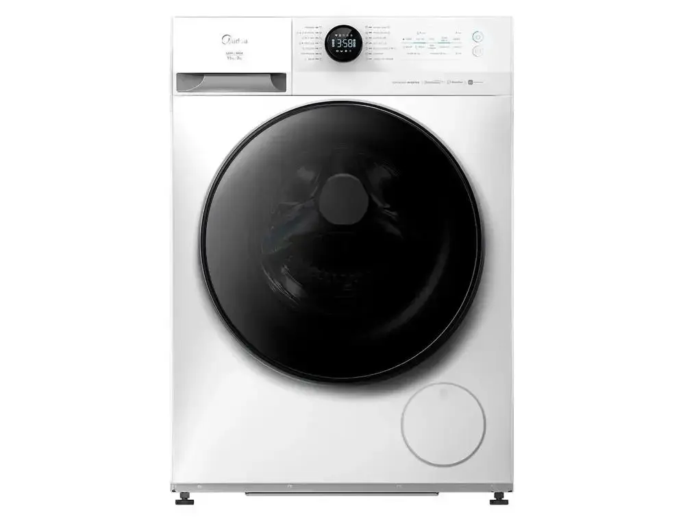 Lava e Seca Midea Slim 11kg HealthGuard Smart Inverter Água Fria e Quente Branca MF201D110WB/WK-01 - 110V