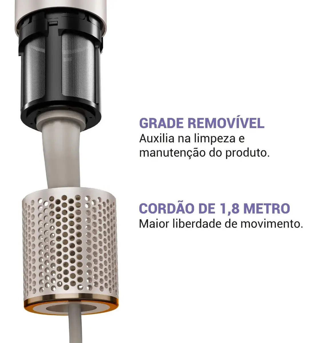Secador De Cabelos Philco psc3500 4 Em 1 dobrável motor bldc Prateado thumbnail 2