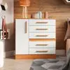Cômoda Advantage 1 pt 5 gv Freijó e Off White Wood - 1