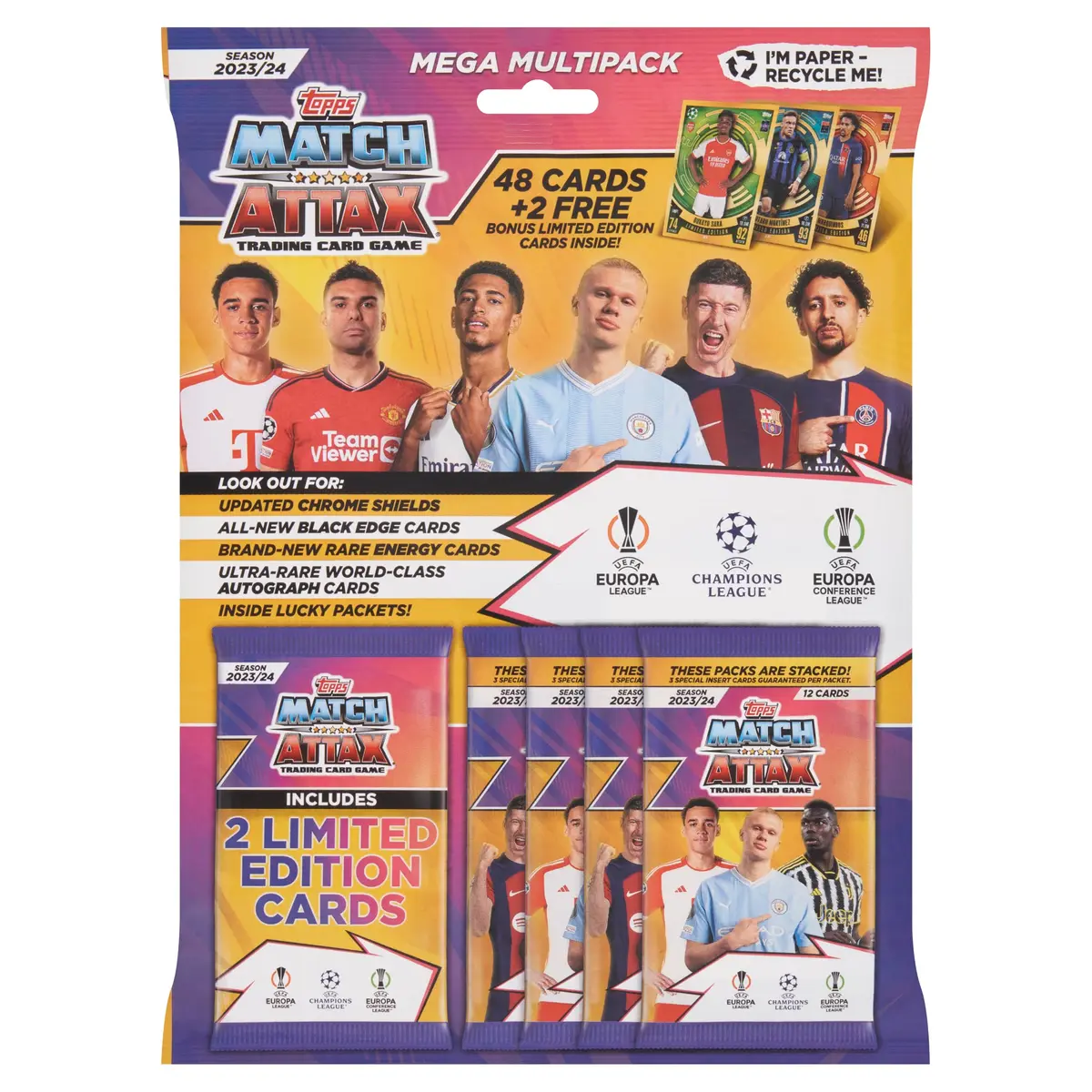 Topps - TCG Cards Game UCL 2024 Match Attax - Mega Multipack com 50 Cards - 1