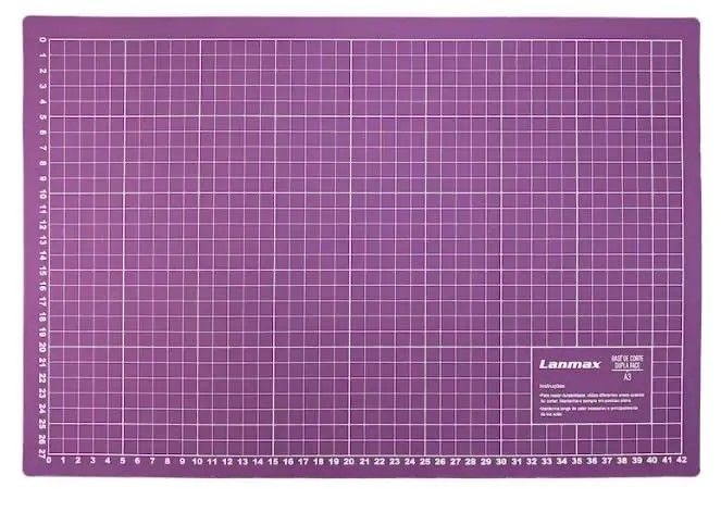 Base De Corte Dupla Face 27x42 A3 Lilás Roxo Patchwork Artesanato Scrapbook Lanmax