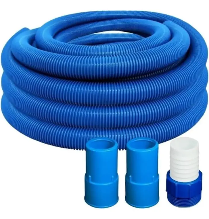 Mangueira Para Aspirar Piscina Flexível Flutuante Reforçada 6 Metros | Premiun, Com Ponteiras, Com Adaptador - 1