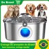 [Do Brasil] Bebedouro para gatos em aço inoxidável de 3,2 litros Newpet - 1