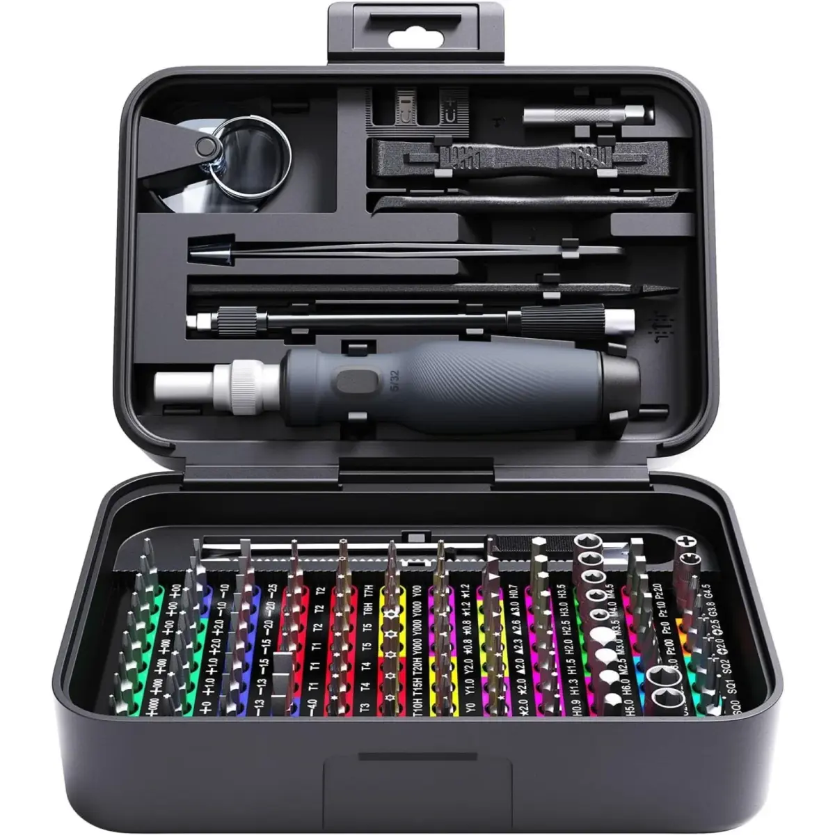 Conjunto de Chaves de Precisão Mini 132 em 1, Kits de Ferramentas Magnéticas para Reparos com Caixa de Armazenamento, 108 Pontas, Kits de Ferramentas para Parafusos Pequenos