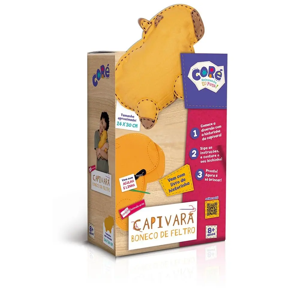 Toyster - Capivara - Boneco de Feltro - Coré