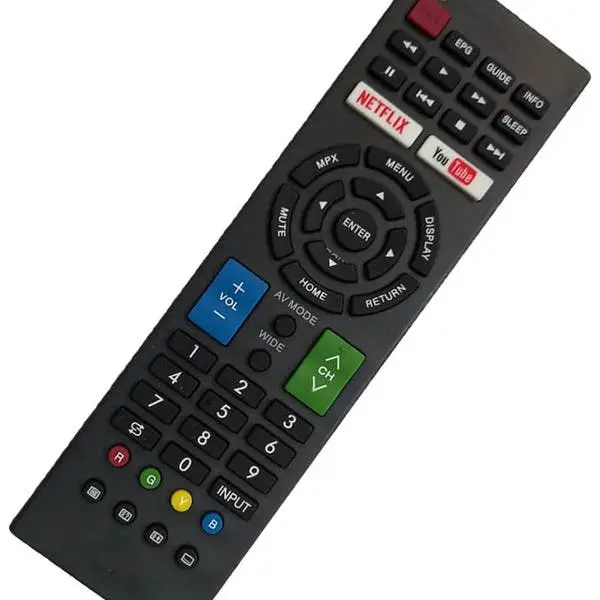 Controle Para Smart Tv Sharp Com Botão Youtube Compatível - 1