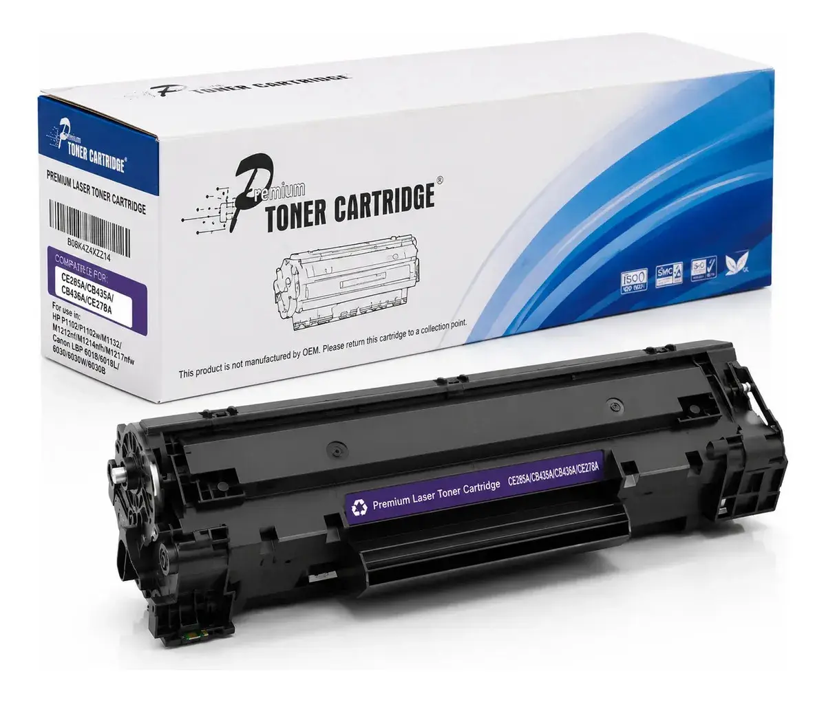 Toner Premium Compativel com P1102w M1132 P1102 285A 278A CB435 CB436 Preto