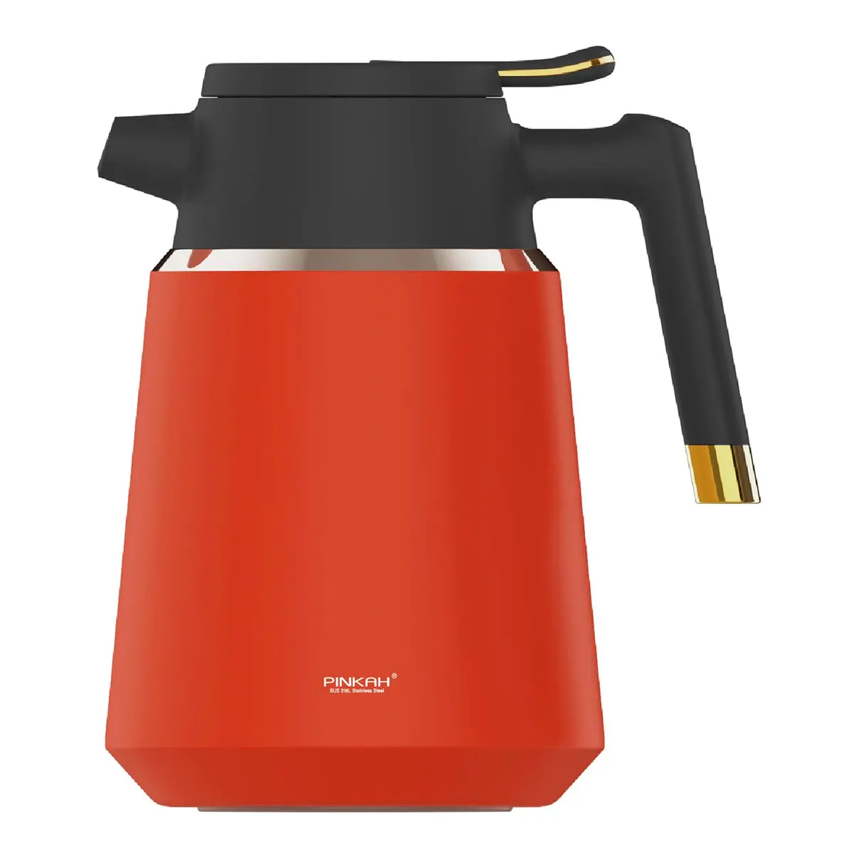 Garrafa Térmica em Aço Inoxidável 304, 1,8L, com Filtro, Revestimento em Pó