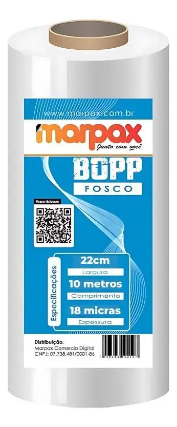 Bopp Fosco Para Laminação Bobina A4 22cmx10m Marpax 1un
