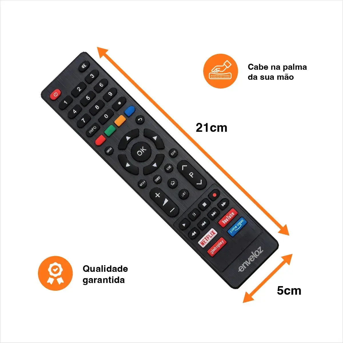 Kit 2 Controles Remotos Para Tv Philco Smart Netflix YouTube Pilhas Inclusas Teclas GloboPlay Amazon Atacado thumbnail 4