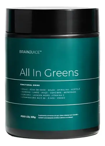 Suplemento Alimentar Em Pó | All in Greens Brainjuice Abacaxi Com Hortelã