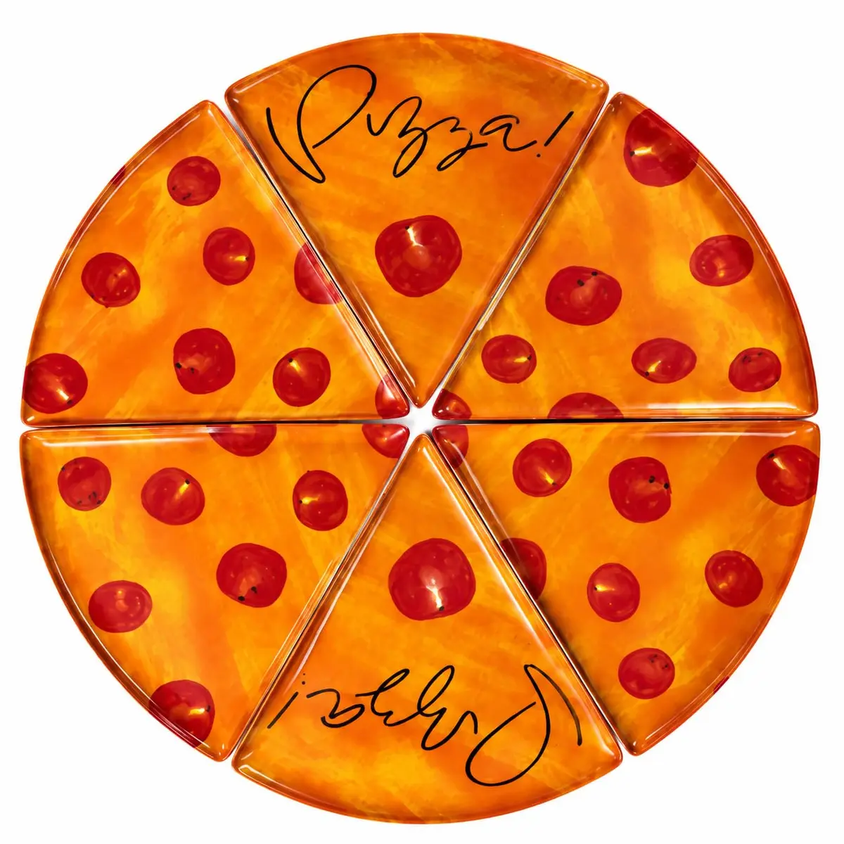 Jogo de 6 Pratos para Pizza em Melamina D45,5Xa1Cm L Hermitage - Full Fit