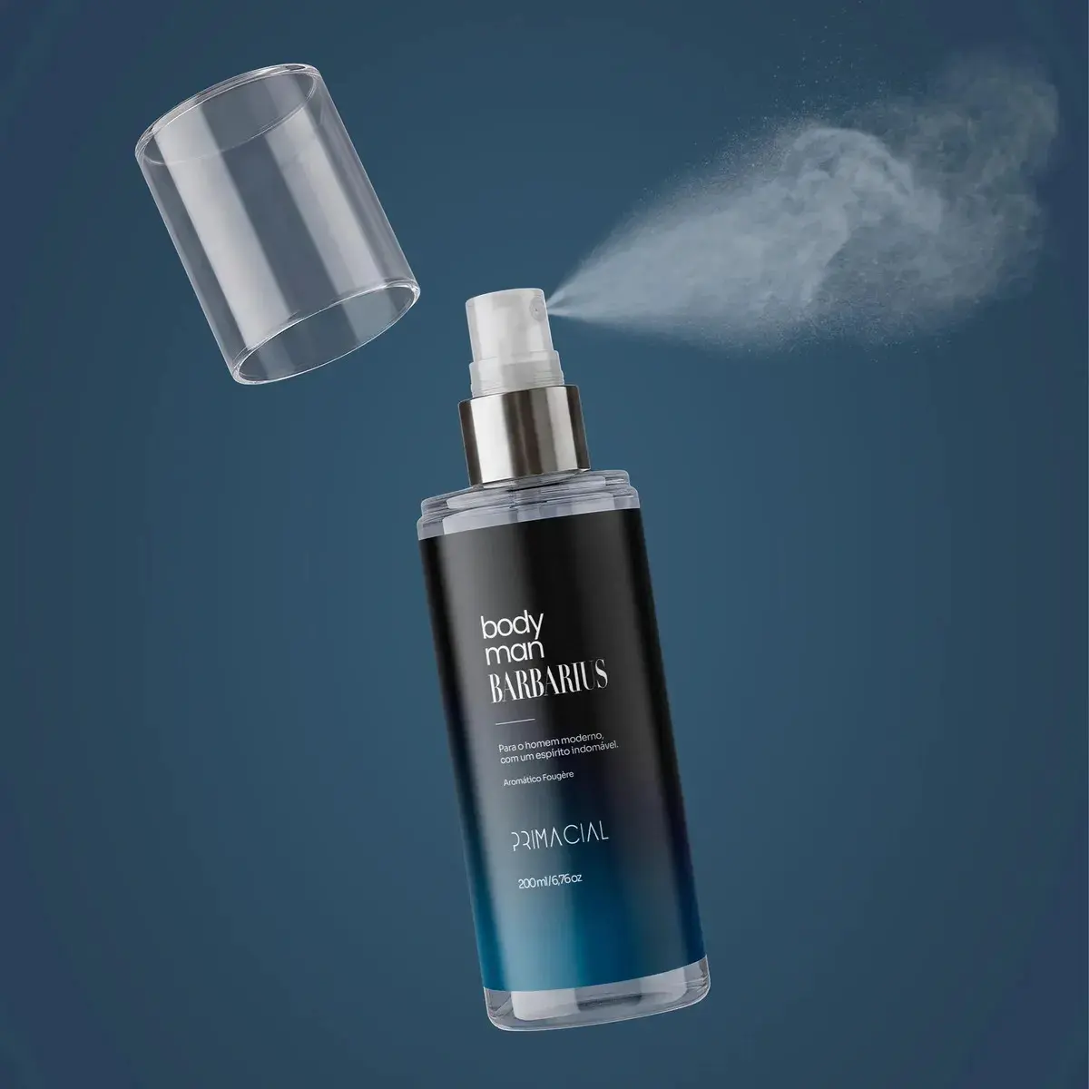 BODY SPLASH MASCULINO BARBARIUS 200ML - PRIMACIAL PERFUME AMADEIRADO thumbnail 4