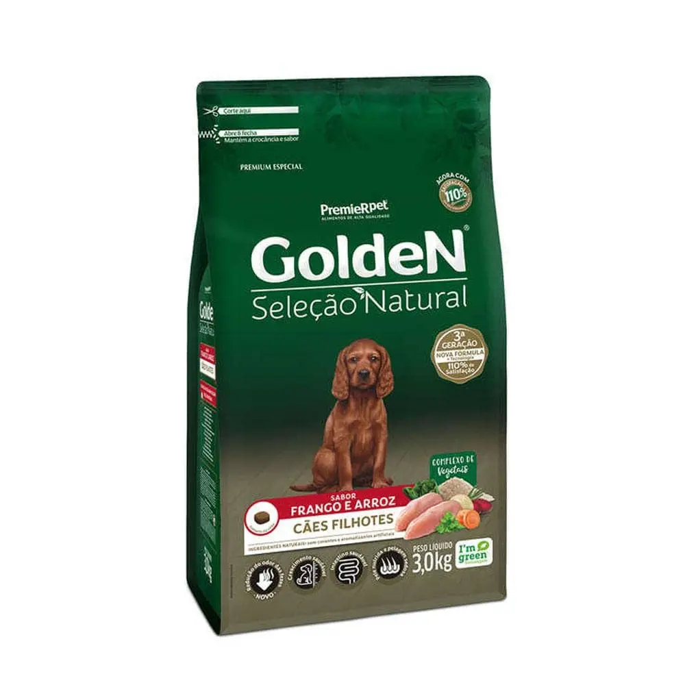 PREMIER-PET Ração Golden Seleção Natural Raças Médias E Grandes Filhotes 10 1Kg