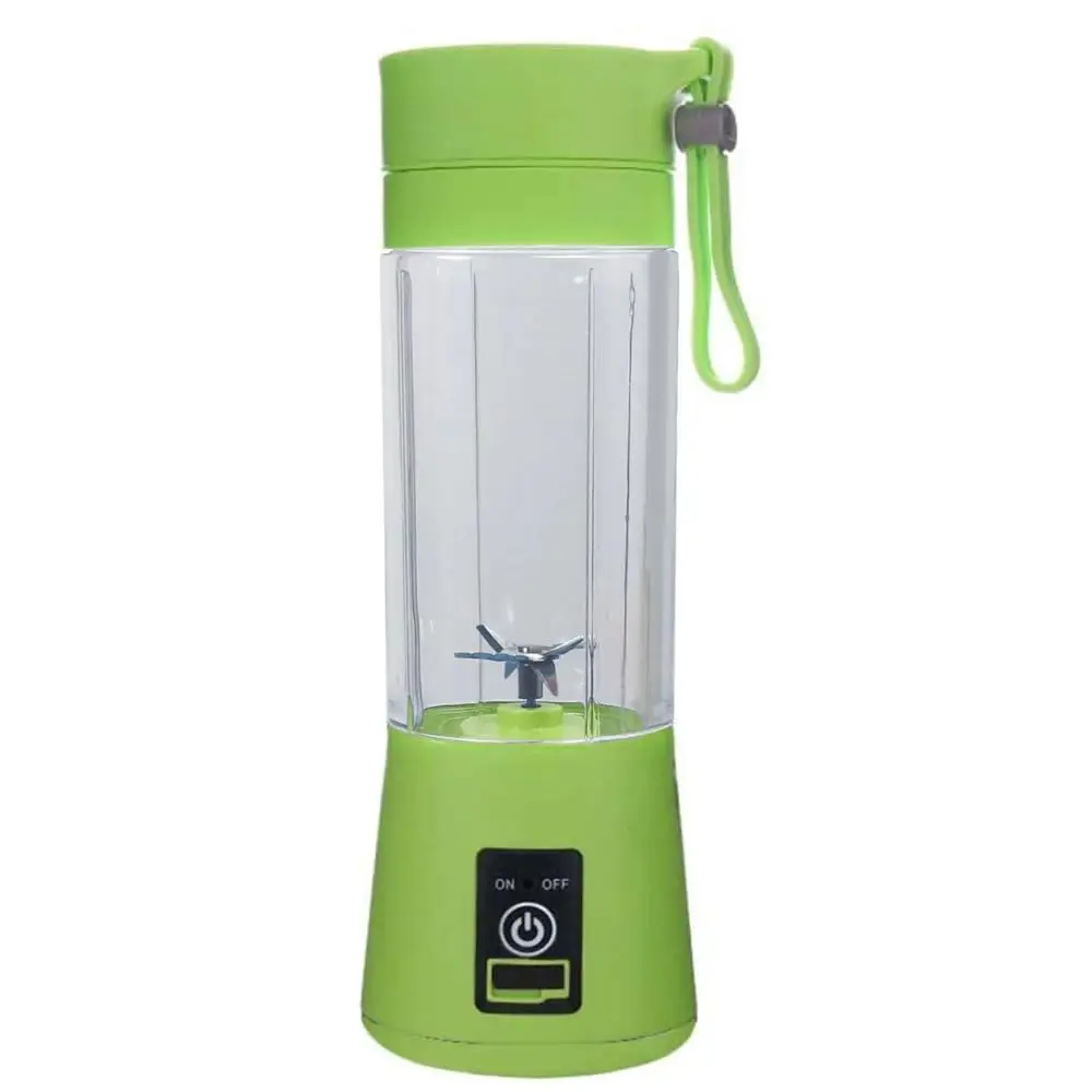 Mini Liquidificador Portátil Mixer USB Recarregável 6 Lâminas Verde - 1