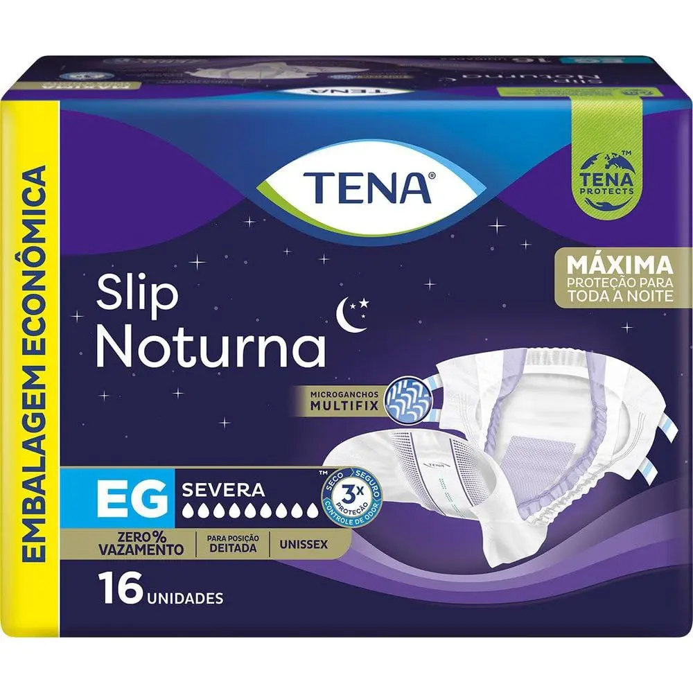 Tena Slip Noturna Fralda Adulto EG 16 unidades