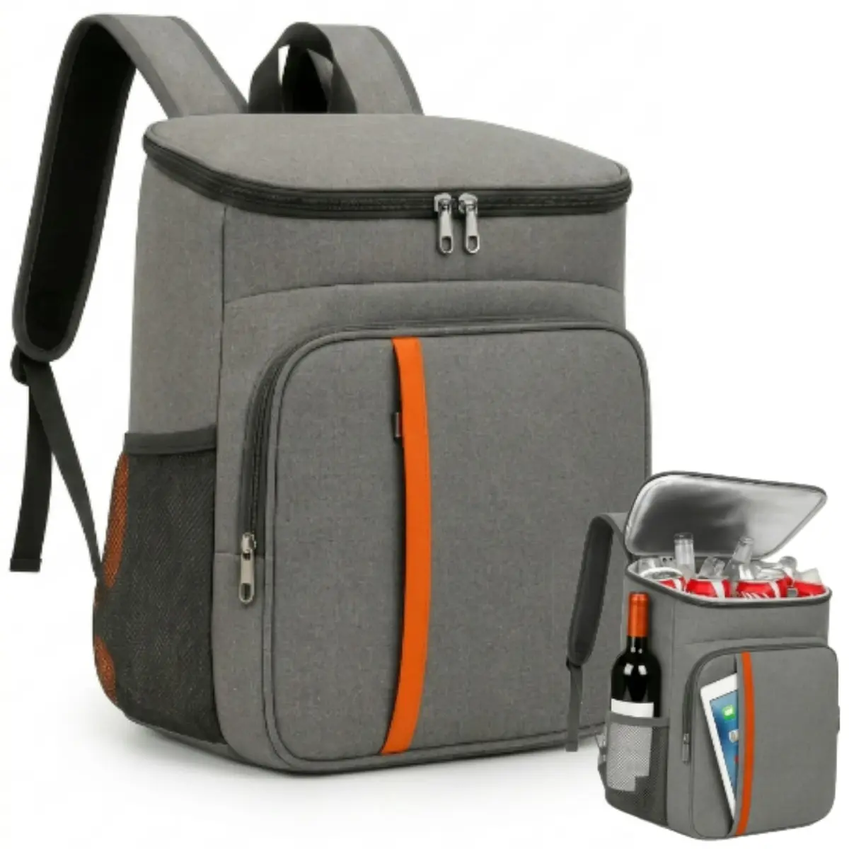 Mochila Térmica Cooler Cerveja GELADA por HORAS Refrigera por até 18H! | Impermeável, Ideal para Praia, Camping & Churrascos, com Chaveiro ABRIDOR DE GARRAFA