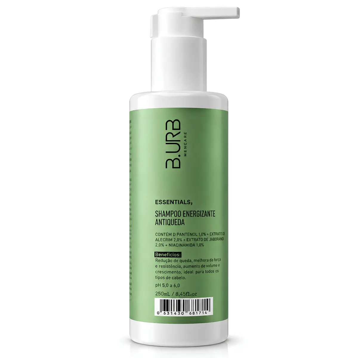 B.URB Essentials Shampoo Antiqueda 250ml com Alecrim e Jaborandi