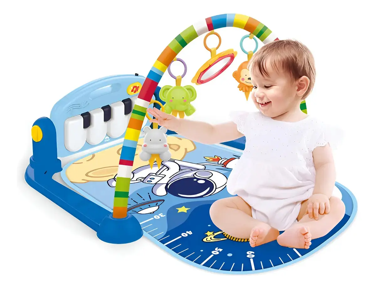 Tapete Bebê Musical Piano Happy azul Wakaii - 1