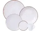 [Magalu] Aparelho de Jantar 20 Peças Tramontina Redondo Porcelana Branco e Marrom Mare - 1