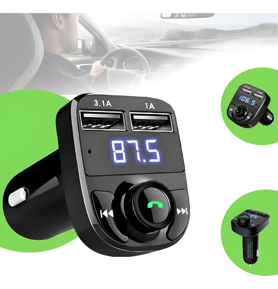 Adaptador Bluetooth Carro Universal Transmissor GotWire Carregador Automotivo - 1